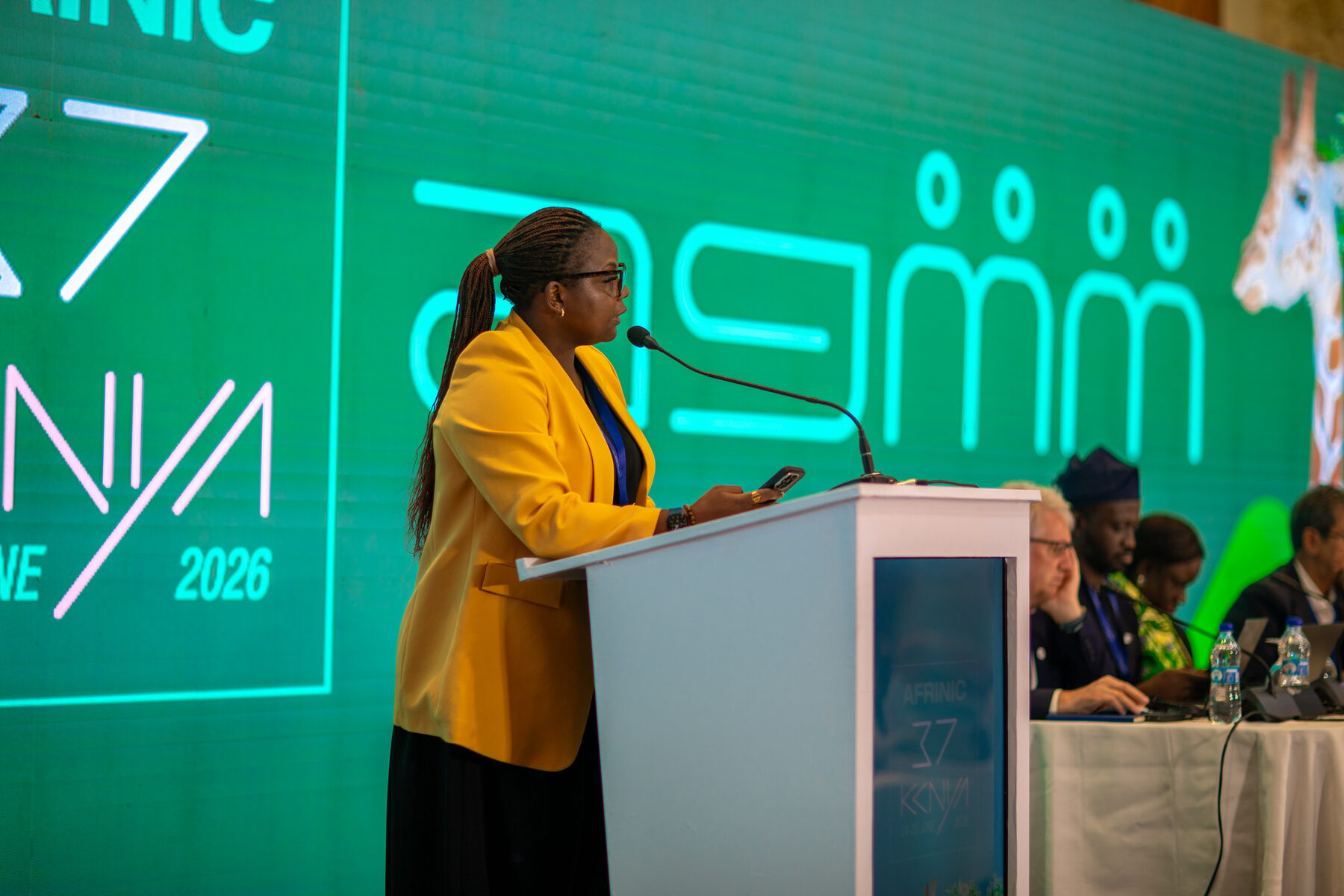 The Loop typeface in use on the AGMM 2026 main stage in Nairobi